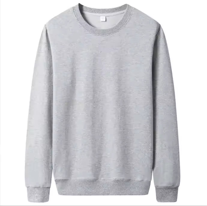 Men's Fashionable Thin Solid Color Pullover Sweatshirt