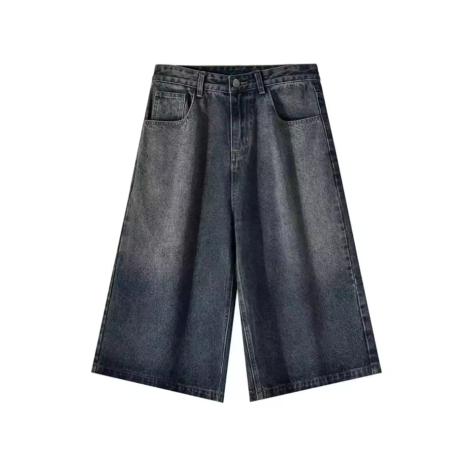 Men's Wide-Leg Denim Shorts – Y2K Baggy Summer Jeans